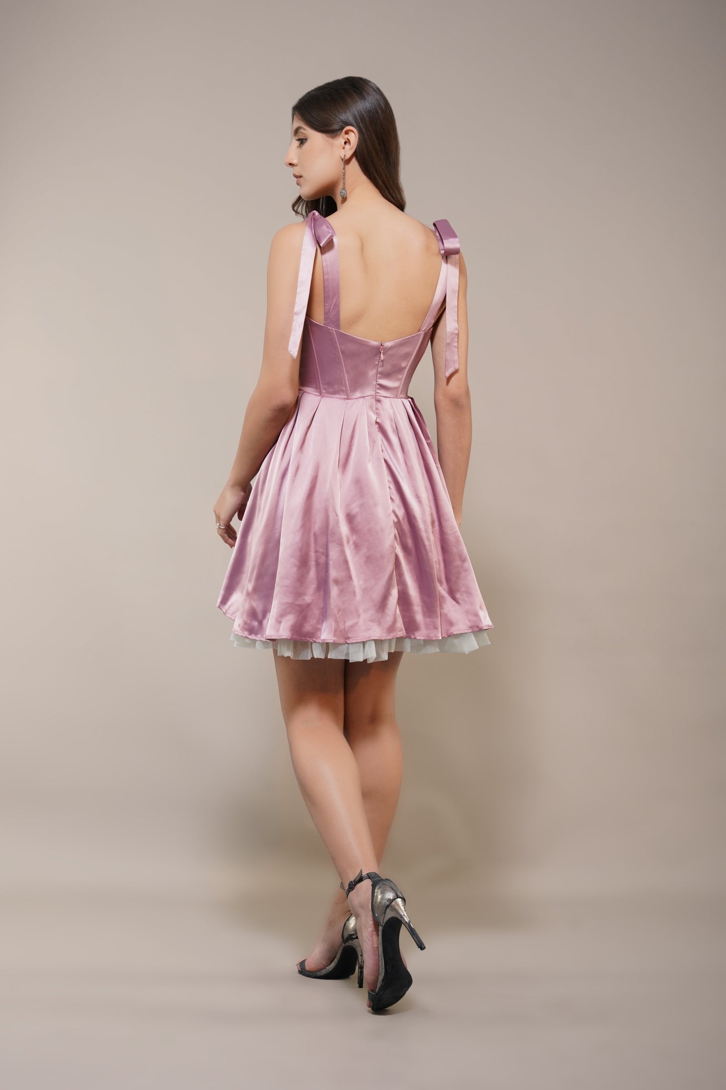 Amai Mini Dress in Dusty Pink