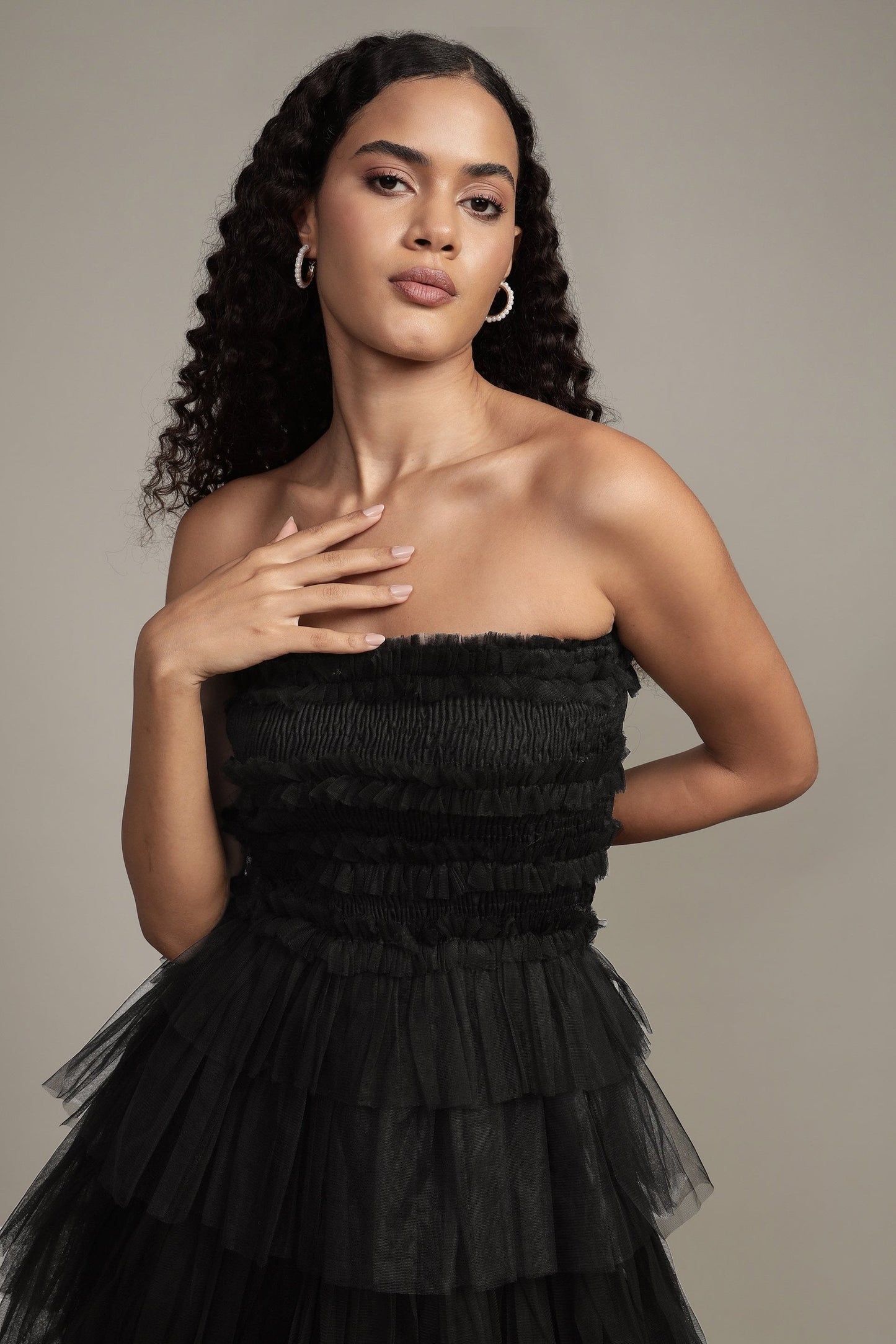 Ronda Mini Dress in Black