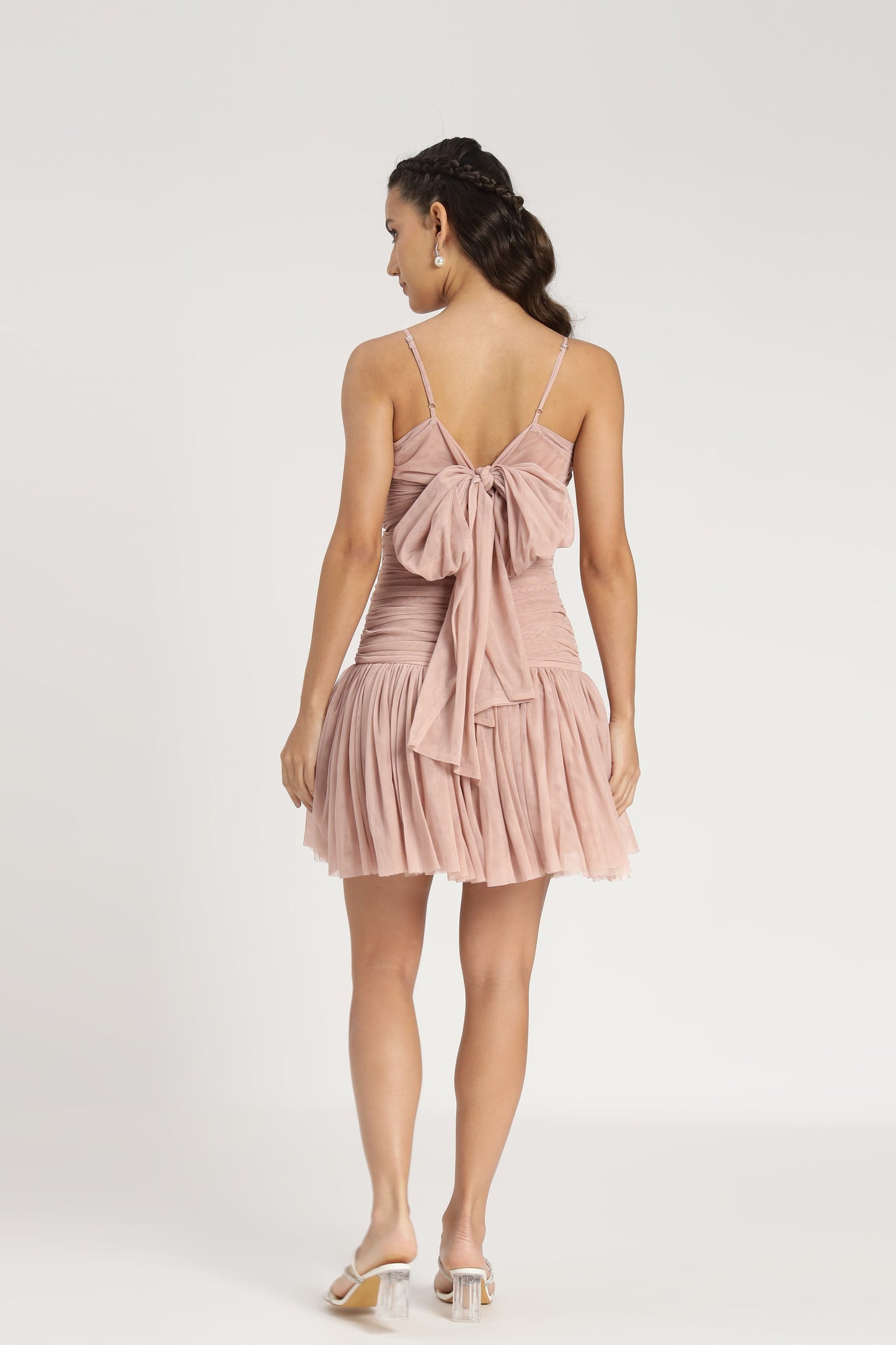 Theodora Mini Dress in Blush
