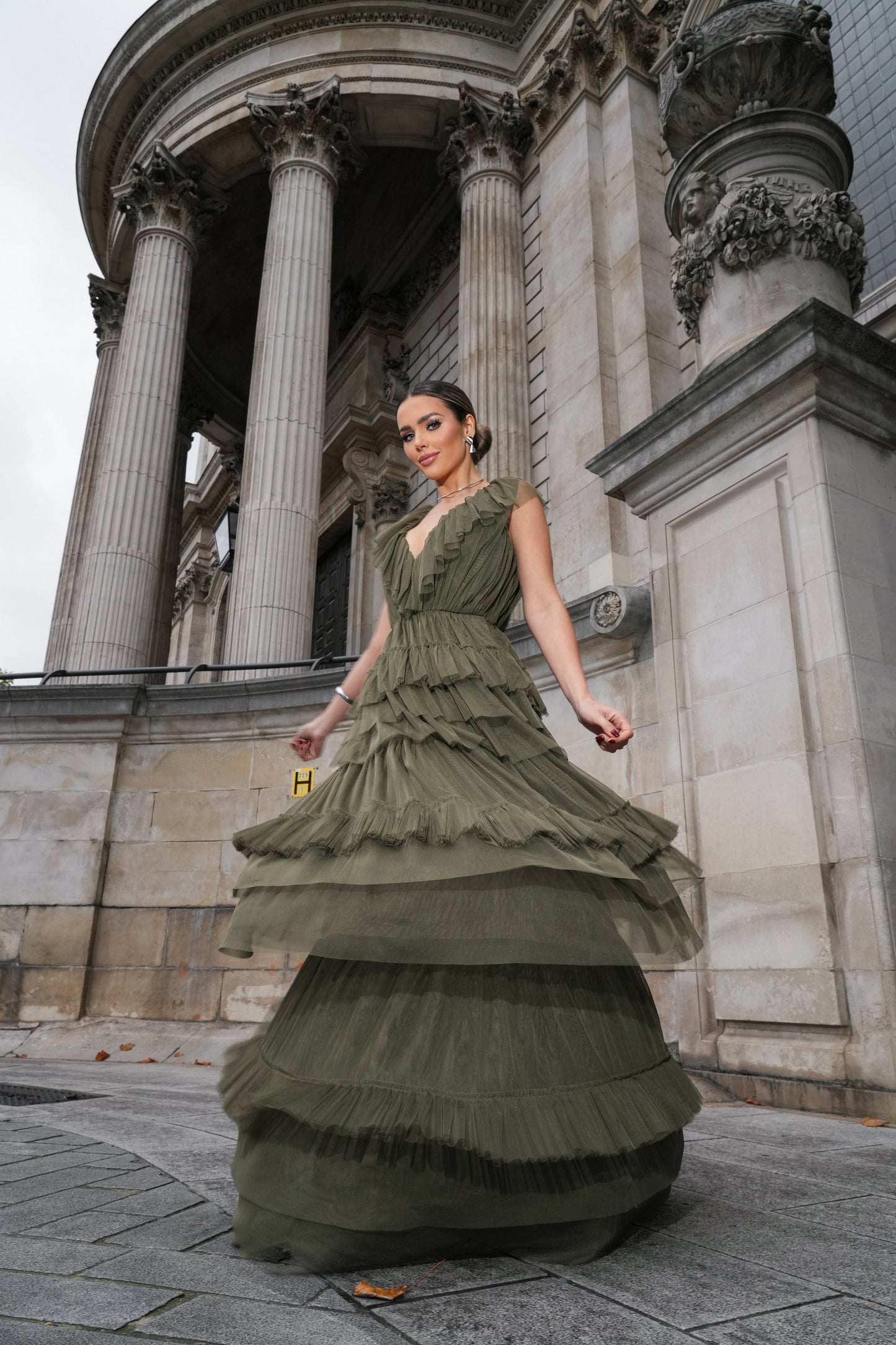 Alexandra Maxi Dress in Deep Olive