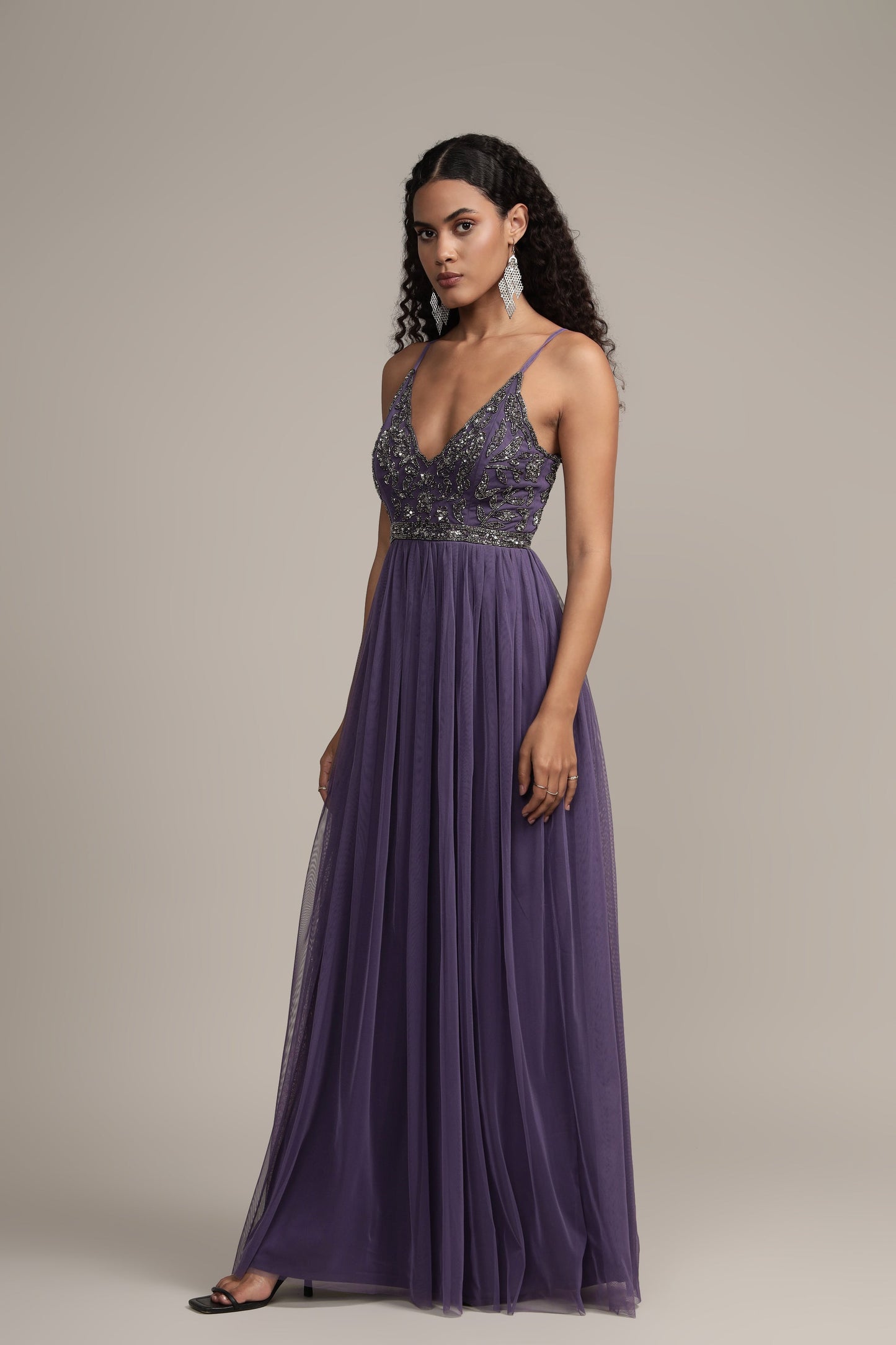 Lexi Embellished Maxi in Mulled Grape