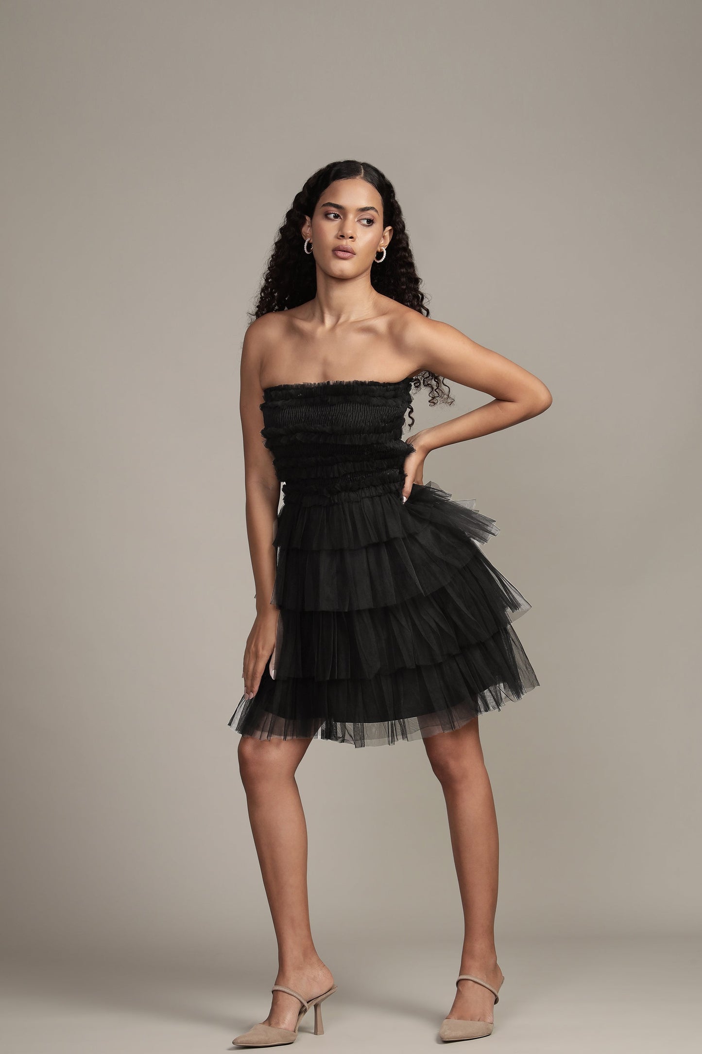 Ronda Mini Dress in Black