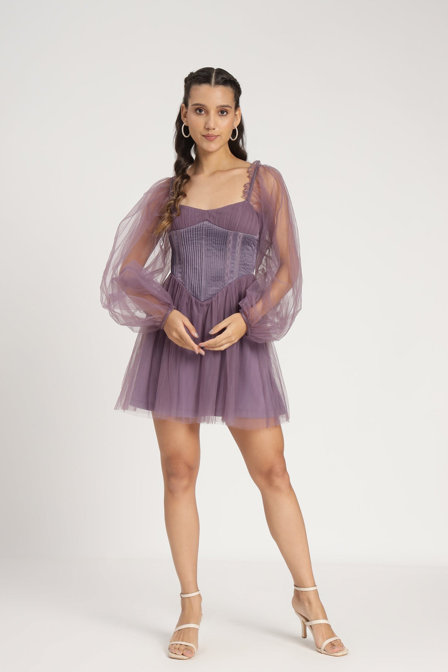 Tara Mini Dress in Lilac