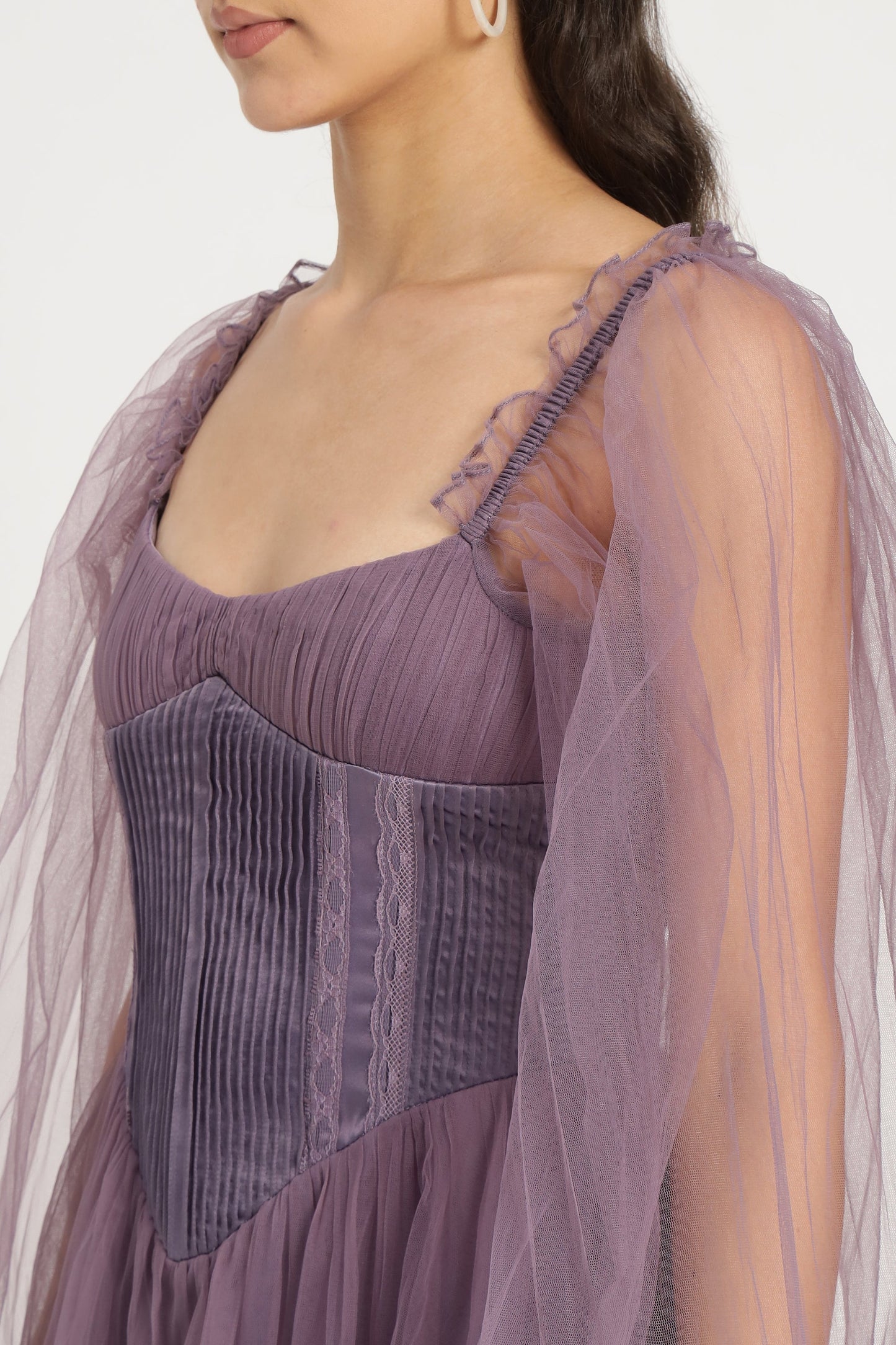 Tara Mini Dress in Lilac