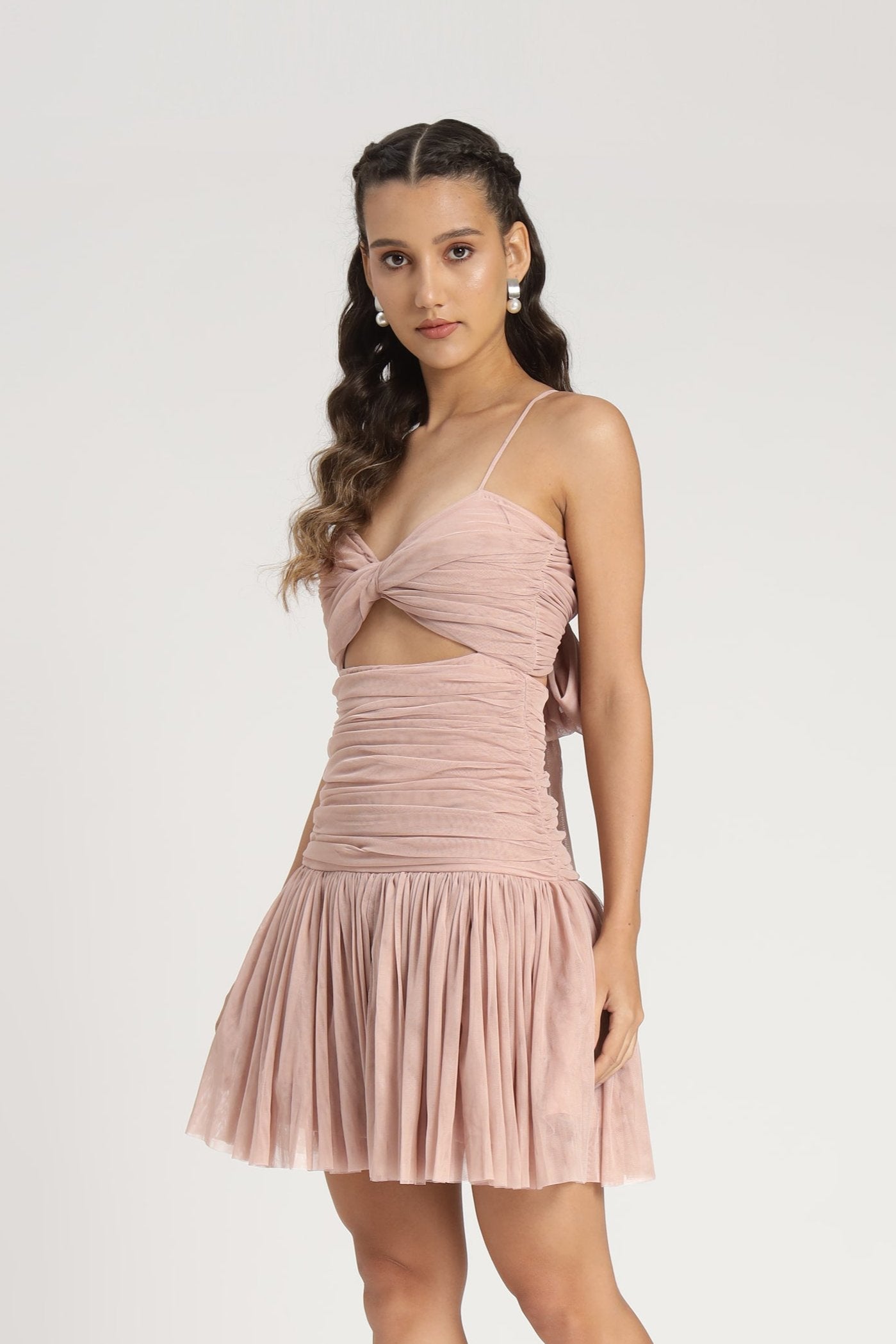 Theodora Mini Dress in Blush