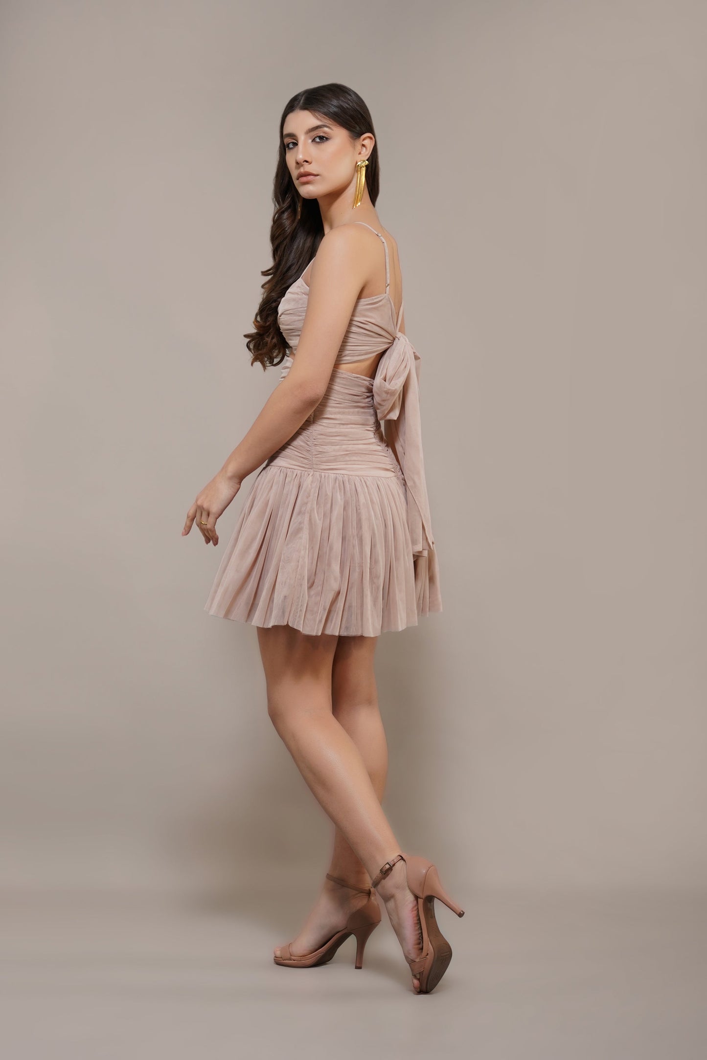 Theodora Mini Dress in Blush